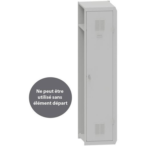 Vestiaire Budget Industrie Salissante - Élément Suivant L.40 cm- Gris