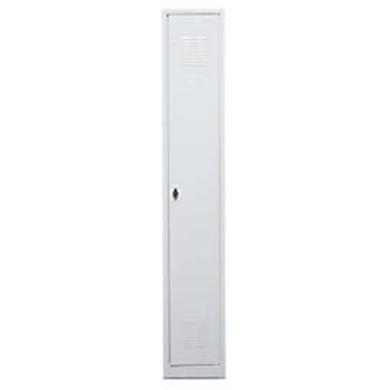 Vestiaire métal Budget monobloc industrie propre - 1 colonne L.30 cm - Gris