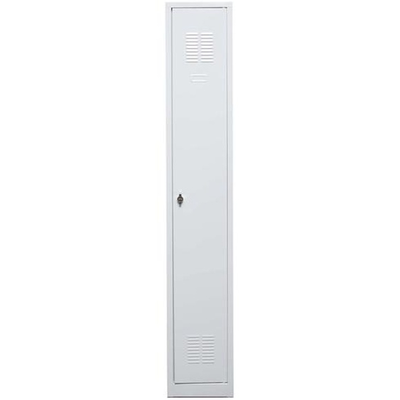 Vestiaire métal Budget monobloc industrie propre - 1 colonne L.30 cm - Gris