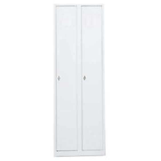 Vestiaire métal Budget monobloc industrie propre - 2 colonnes L.60 cm - Gris