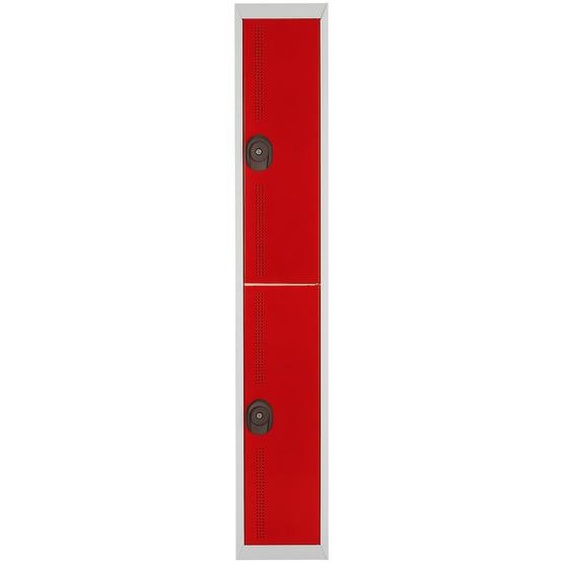 Vestiaire Team Color 2 casiers - L.30 cm - Rouge