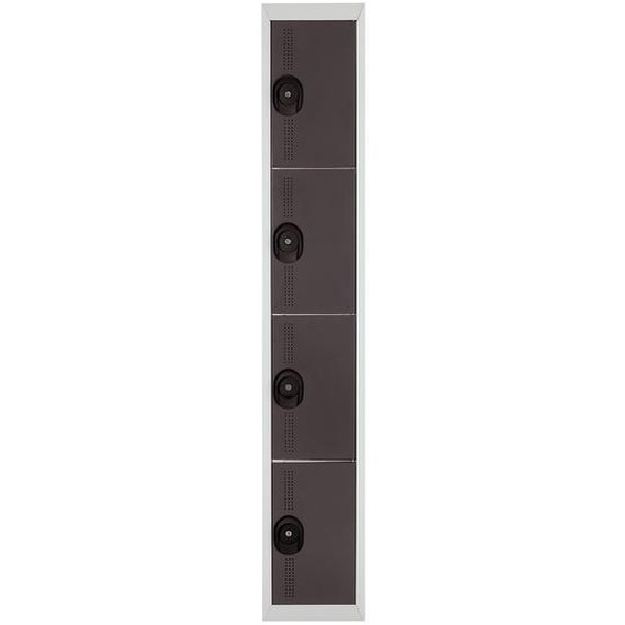 Vestiaire Team Color 4 casiers - L.30 cm - Anthracite