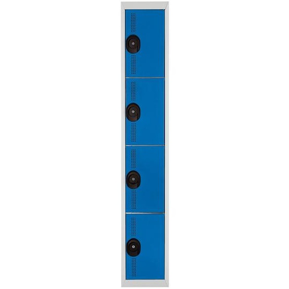 Vestiaire Team Color 4 casiers  -L.30 cm - Bleu