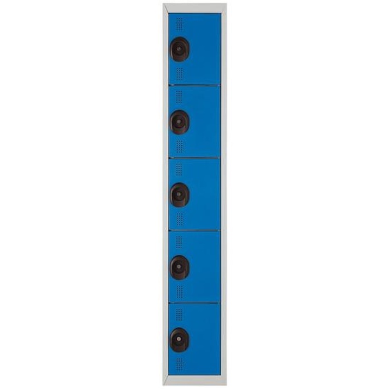 Vestiaire Team Color 5 casiers - L.30 cm - Bleu