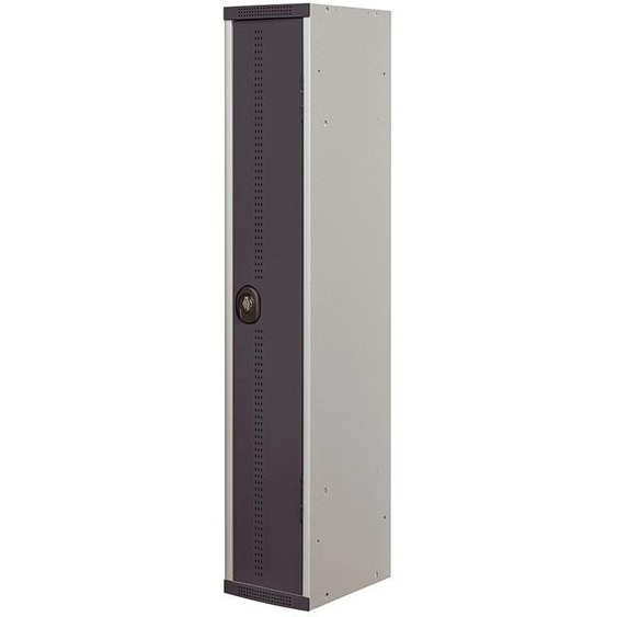 Vestiaire métal Team Color industrie propre - 1 colonne L.30 cm - Corps Gris - Porte Anthracite