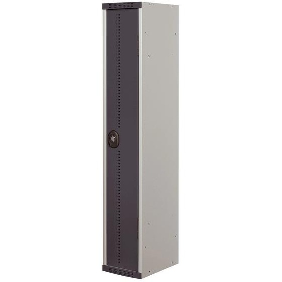 Vestiaire métal Team Color industrie salissante - 1 colonne L.40 cm - Corps Gris - Porte Anthracite