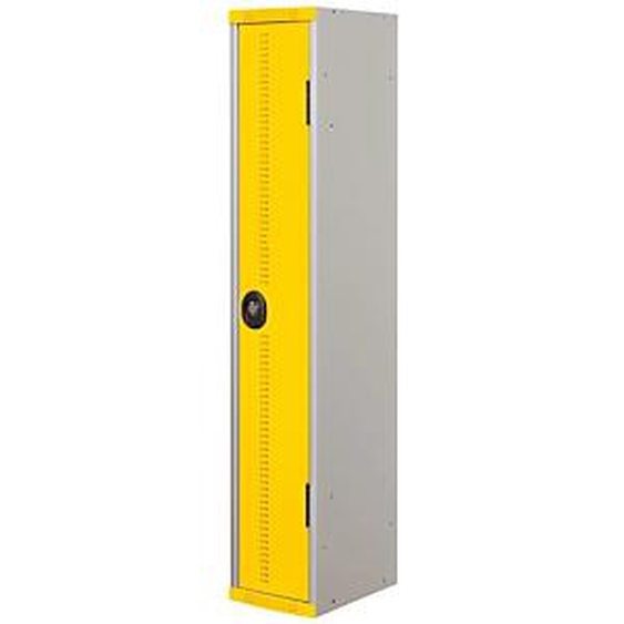 Vestiaire métal Team Color industrie salissante - 1 colonne L.40 cm - Corps Gris - Porte Jaune
