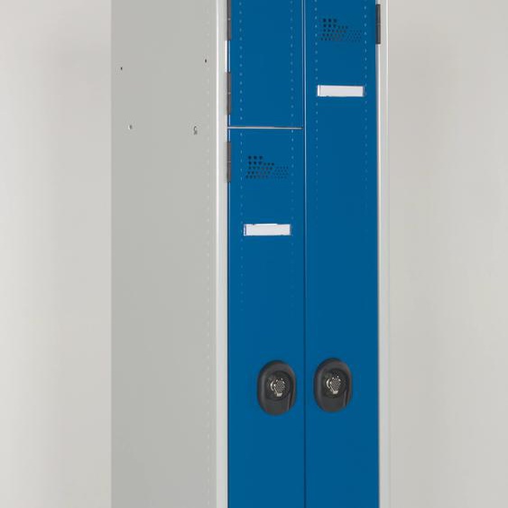 Vestiaire métal Z - L.40 cm - Corps Gris - Portes Bleu