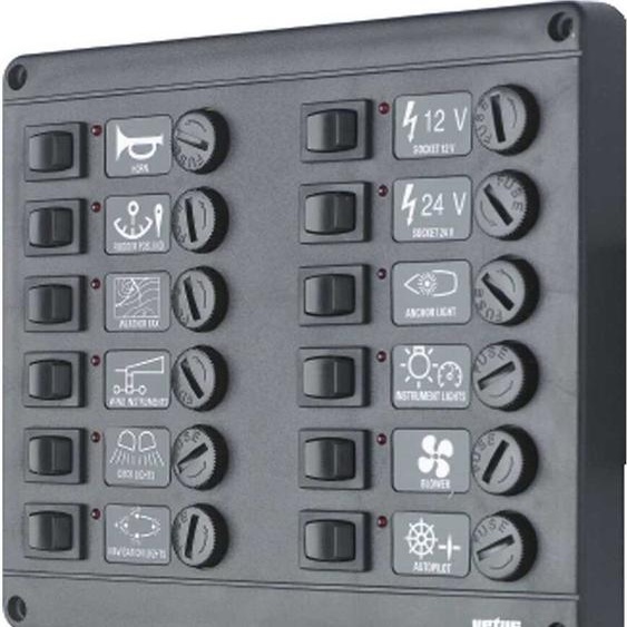 Vetus P12 Panneau de fusibles et dinterrupteurs 12V 12V
