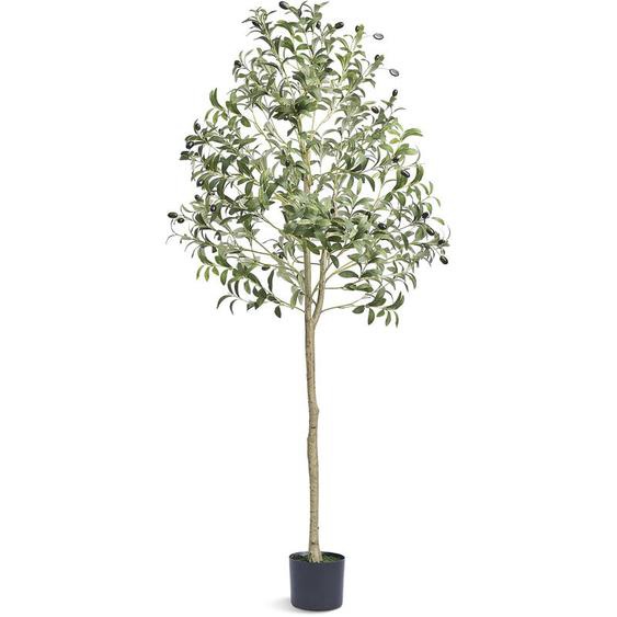 Vevor Arbre Artificiel 155 cm Plante Artificielle pe Haut Olivier Faux Arbre Vert avec Pot 150x125 mm Decoration de Style Fausse Plante pour Maison