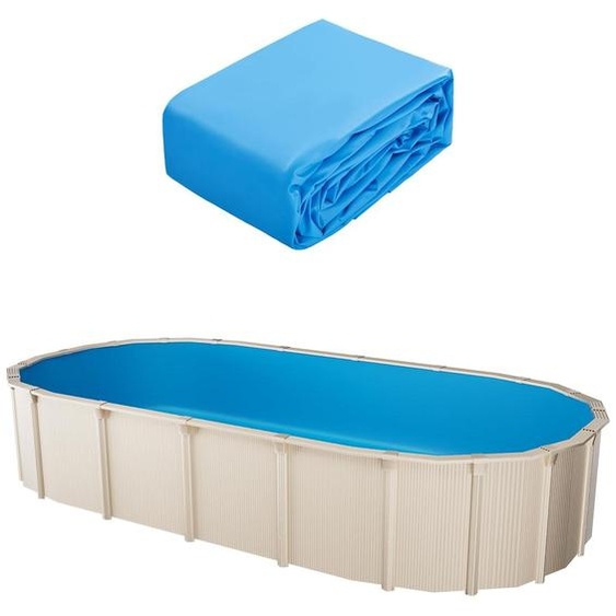 VEVOR Bâche de piscine ovale, 500 x 300 x 120 cm, bâche standard en vinyle, résistante à lusure, adaptée aux piscines hors sol avec parois de 120 cm de haut, normale
