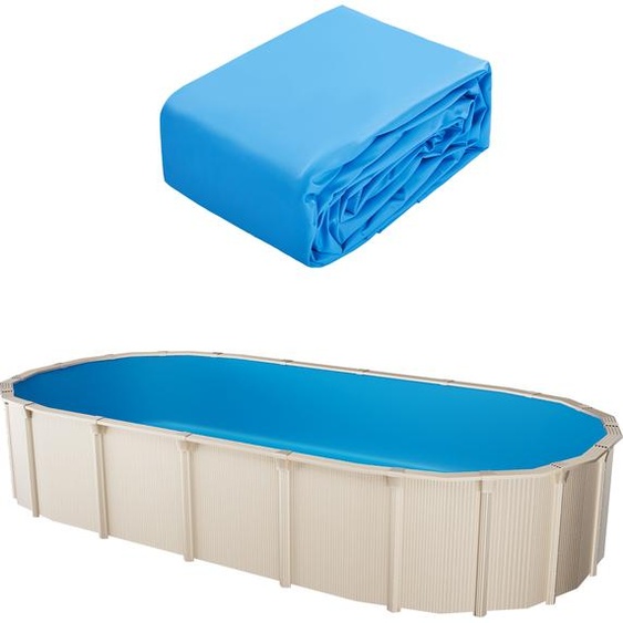 VEVOR bâche de piscine ovale, 610 x 375 x 147 cm, vinyle dépaisseur standard, convient aux piscines hors-sol jusquà 132 cm de hauteur