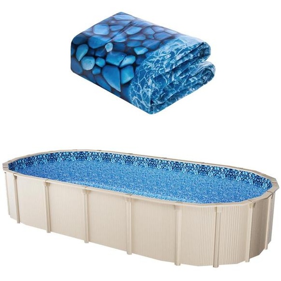 VEVOR Bâche de piscine ovale, 732x366x147cm, bâche intérieure, bâche de rechange, housse intérieure, bâche de piscine, bâche en vinyle à recouvrement de taille standard, résistante à lusure, pour piscines hors sol avec parois de 137 cm de haut