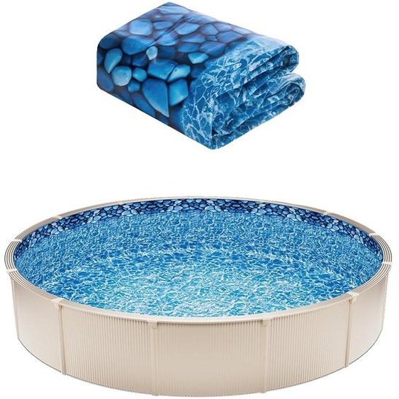VEVOR bâche de piscine ronde, diamètre 549 x 147 cm, bâche en vinyle à recouvrement dépaisseur standard, convient aux piscines hors sol avec une hauteur de paroi de 137 cm