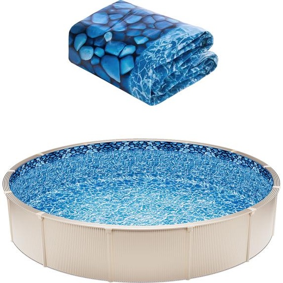 VEVOR bâche de piscine ronde, diamètre 549 x 147 cm, bâche en vinyle à recouvrement dépaisseur standard, convient aux piscines hors sol avec une hauteur de paroi de 137 cm