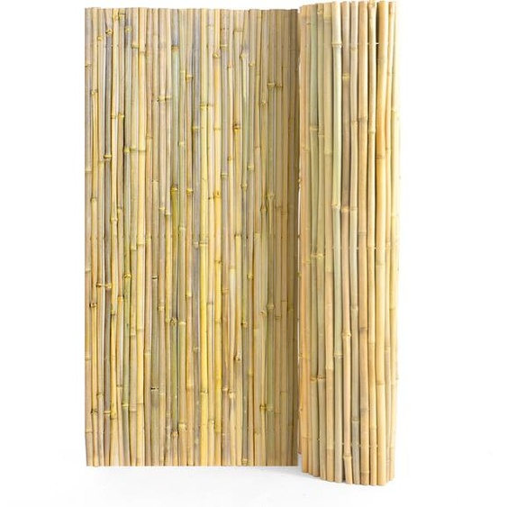 VEVOR Clôture en bambou naturel enroulé, clôture pare-vue écologique en bambou, 1,83 m H x 2,44 m L x 1,9 cm P, pare-vue décoratif en bambou pour jardin, arrière-cour, balcon