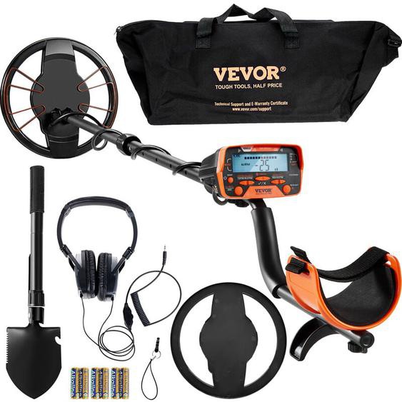 Vevor - Detecteur de Metaux pour Adultes Enfants 25,4 cm Detecteur de Metaux Professionnel Reglable Bobine Etanche IP68 Ecran lcd 7 Modes Puce dsp