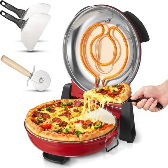 VEVOR Four à pizza électrique SucceBuy 12 pouces avec pierre en cordierite et contrôle de température 5 modes pour une cuisson précise