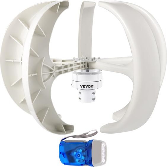 VEVOR Générateur déolienne 600 W Générateur de vent vertical, 12 m / s Contrôleur intégré, Éolienne avec régulateur de charge 5 pales Générateur déolienne, Générateur déolienne pour complément délectricité