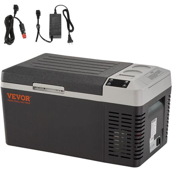 VEVOR Glaciere Electrique Portable de 20 L Refrigerateur de Voiture Portable 12/24 V CC 100-240 V CA Frigo Voiture a Une Zone 0,6 kW.h -20 °C a 10 °C
