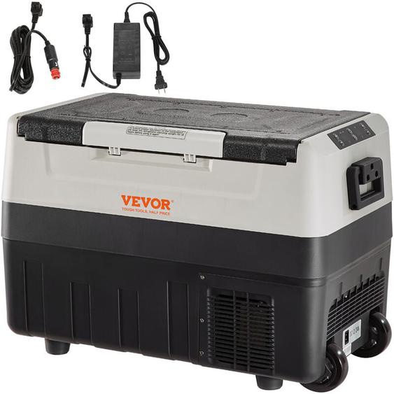 Vevor - Glaciere Electrique Portable de 35 l Refrigerateur de Voiture Portable 12/24 v cc 100-240 v ca Frigo Voiture Double Zone 0,6 kW.h -20 °c a 10