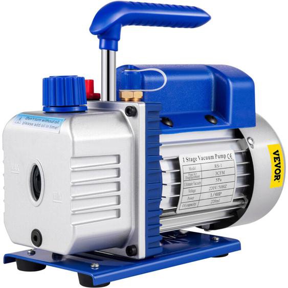 Pompe a Vide 3 cfm 1/3 hp Refrigerante hvac Climatiseur 1 Etape 85 L/min Pompe a Vide Rotation 1720 tr/min Pompe deEvacuation sous Vide pour Clim