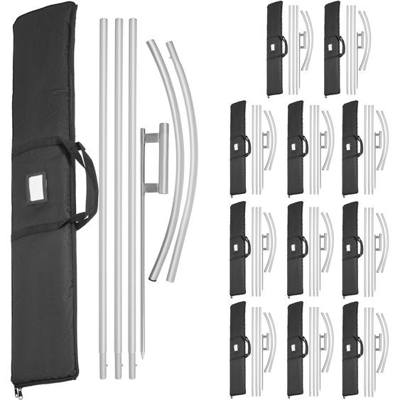 VEVOR Taille standard polyester Swooper drapeau 12 x 6 pcs 16 pieds signes bannière en alliage daluminium, 4,3 m Swooper drapeau panneau publicitaire avec kit de mât de drapeau et piquet de terre panneau publicitaire slogan drapeaux