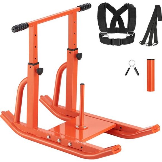 VEVOR Traîneau de musculation Traîneau de musculation avec poignée réglable pour améliorer la vitesse lors dexercices sportifs, compatible avec les disques de poids 25/51 mm
