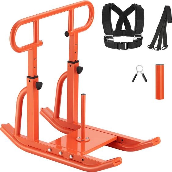 VEVOR Traîneau de poids Traîneau de force Traîneau de musculation pour améliorer la vitesse lors dexercices sportifs, appareil de fitness avec poignée, compatible avec les disques de poids 25/51 mm