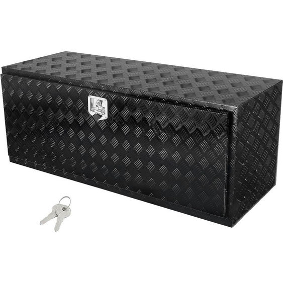 VEVOR Truckbox boîte à outils, boîte pour remorque sous le plancher, boîte à outils 1524 x 610 x 610 mm boîte de rangement pour pick-up, alliage daluminium, boîte à outils pouvant supporter 50 kg, boîte de rangement verrouillable