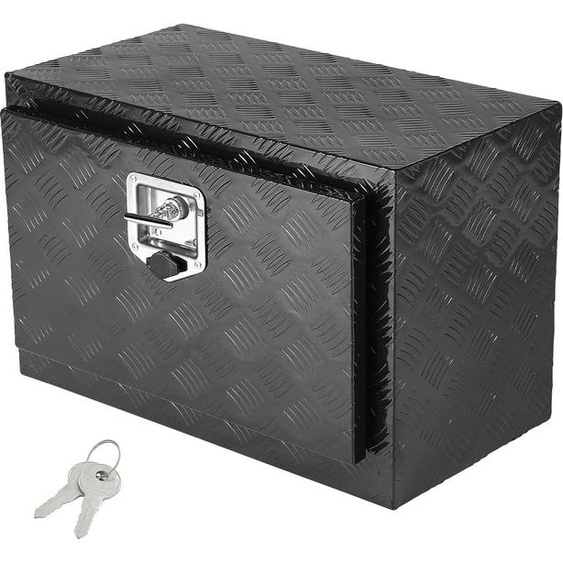VEVOR Truckbox boîte à outils, boîte pour remorque sous le plancher, boîte à outils 610 x 430 x 460 mm boîte de rangement pour pick-up, alliage daluminium, boîte à outils pouvant supporter 30 kg, boîte de rangement verrouillable