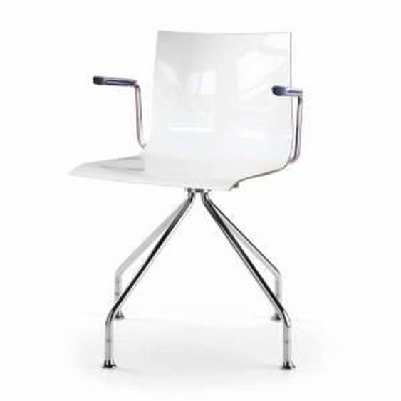 Viadurini Living Chaise de bureau avec accoudoirs en acier et siège recyclé coloré - Verenza
