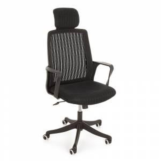 Viadurini Living Chaise de bureau avec repose-tête et accoudoirs en acier et tissu maillé - Amolia