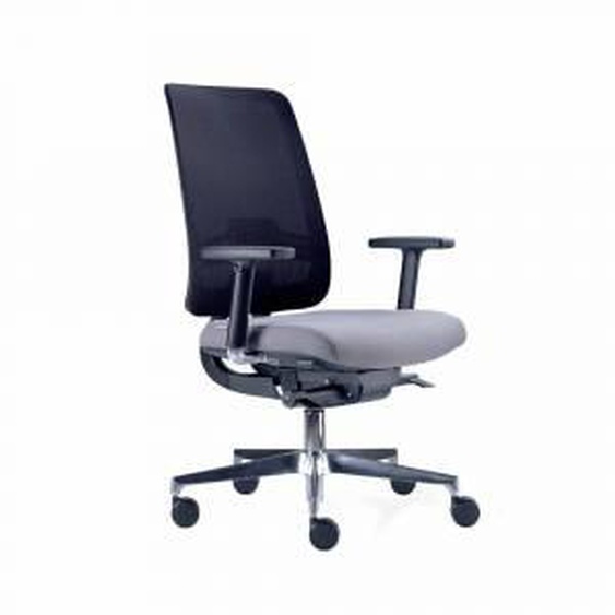 Viadurini Living Chaise de bureau avec roues pivotantes en noir et tissu Tecnorete - Menaleo
