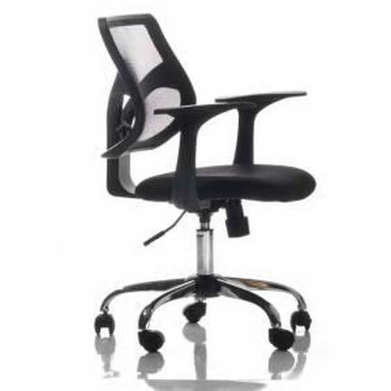 Viadurini Living Chaise de Bureau avec Roulettes Pivotantes en Tecnofibre Noir et Tissu – Giovanna