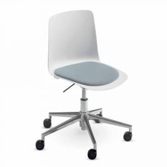 Viadurini Living Chaise de bureau en aluminium et polypropylène Made in Italy, 2 pièces - Charita