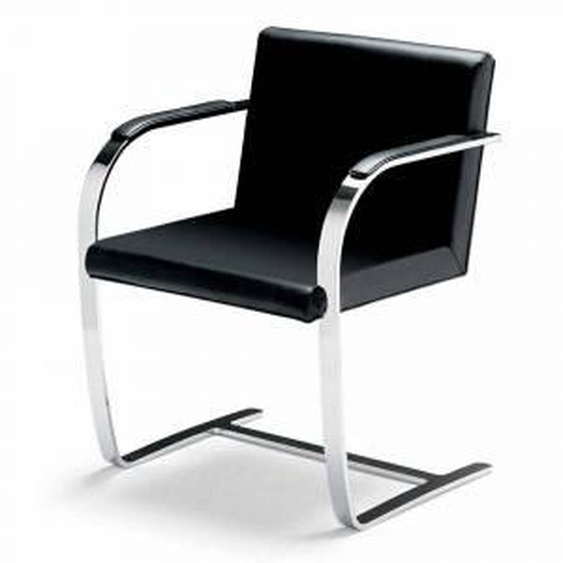 Viadurini Living Chaise de bureau en cuir avec structure en acier chromé Made in Italy - Quartz
