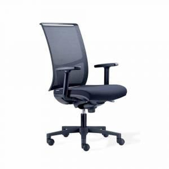 Viadurini Living Chaise de bureau semi-directionnelle en tissu Tecnorete et noir - Vespasiano