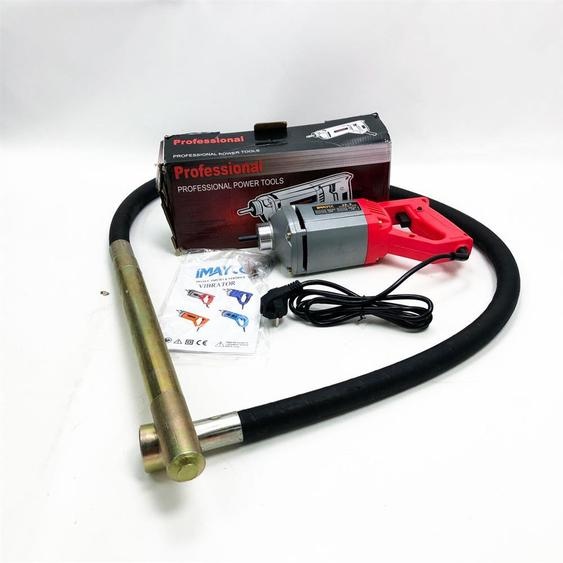 Vibreur à béton IMAYCC, vibreur électrique de chantier 1300 W, 4300 tr / min, longueur de la barre vibrante 2 m, diamètre de la tige vibrante 35 mm, pour routes, tunnels, ponts, maisons, etc.