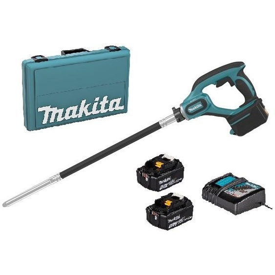 Vibreur à béton LXT 18 V + 2 batteries 4 Ah + chargeur + coffret MAKITA DVR350RME
