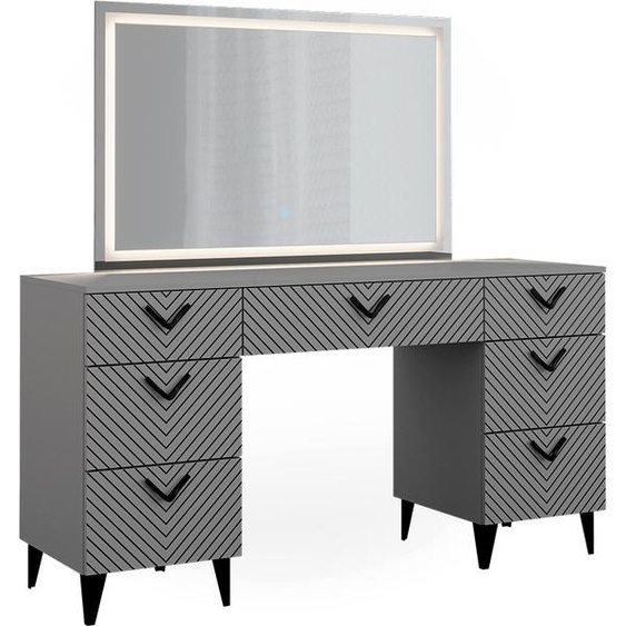 Vicco Anett, 150 cm avec miroir LED, Gris