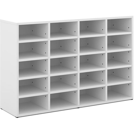 Vicco - Armoire à chaussures Lysander, Blanc, 104 x 65.5 cm