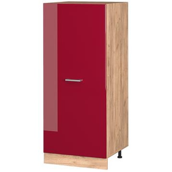 Vicco Armoire haute R-Line, 60 cm, Bordeaux brillant/Chêne doré