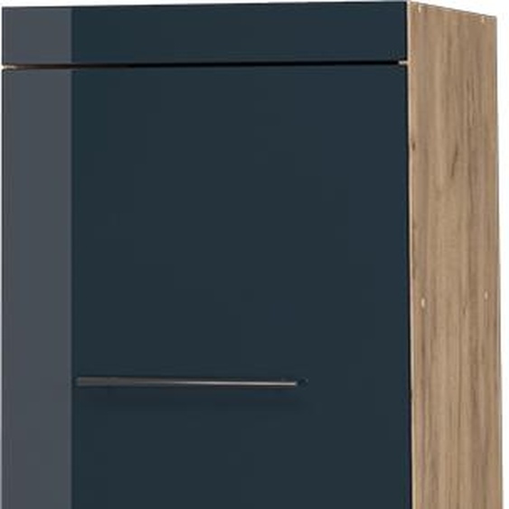 Armoire micro-ondes Vicco Fame-Line Bleu foncé brillant 60cm, Model 48897