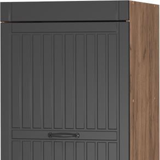 Vicco Armoire micro-ondes Fame-Line, 60cm, Gris foncé/Chêne de force doré