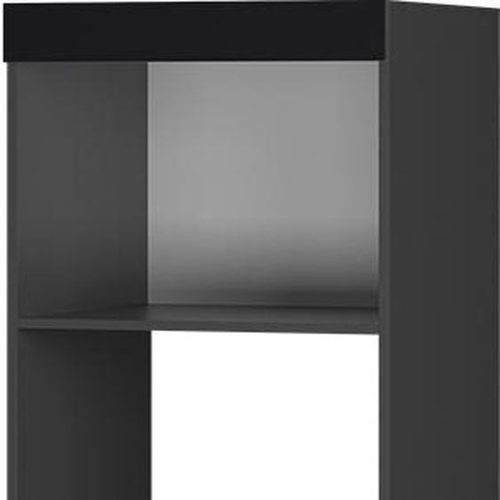 Armoire micro-ondes Vicco Fame-Line Noir rayé 60cm ouvert, Model 50878