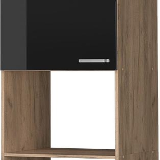 Armoire micro-ondes Vicco R-Line Noir Haute brillance 60cm, Model 41120