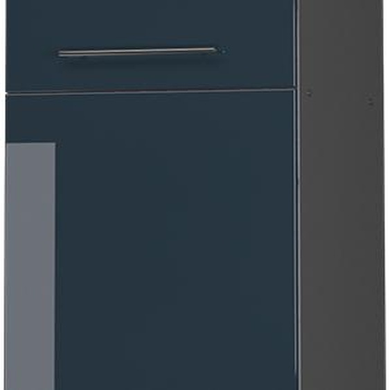 Armoire pour frigo Vicco Fame-Line Bleu foncé brillant 60cm, Model 48833