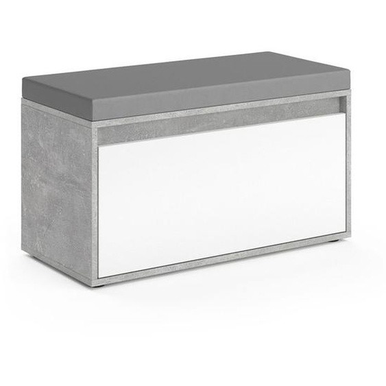 Vicco banc pour chaussures Iker, Béton, 80 x 45 cm
