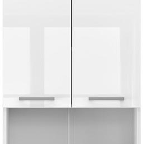 Vicco Bloc cuisine R-Line, 60cm , PT Marbre, Blanc Haute brillance/Blanc